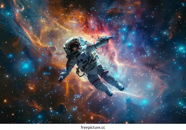 Astronaut in Space遨游太空的宇航员