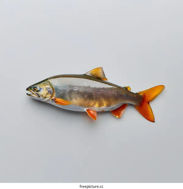 A close up of a Dolly Varden fish