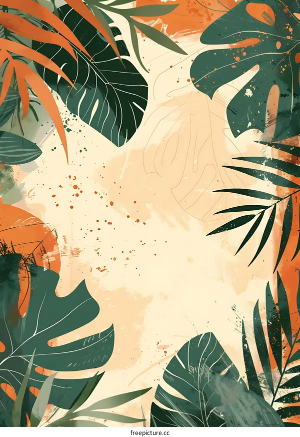 Tropical Leaves  Abstract  Artistic Background