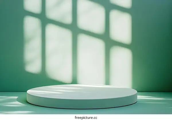 Minimalist Product Display Podium in Light Green