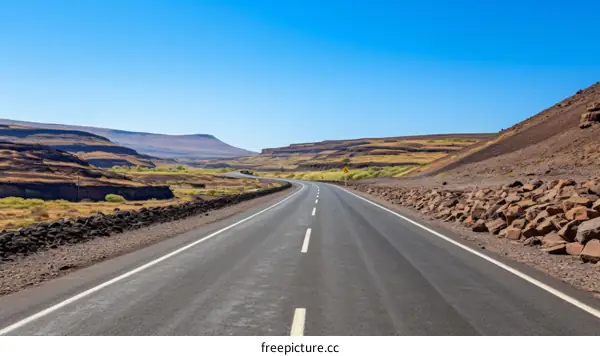 Road through the Atacama Desert in Chile