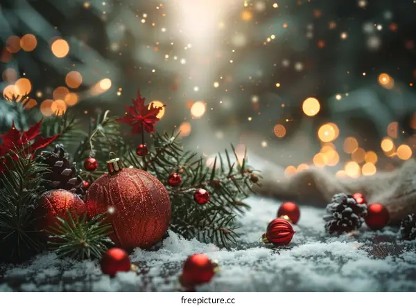 Red and Green Christmas Ornaments