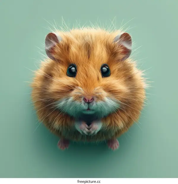 Cute Hamster with Big Eyes and Fluffy Fur