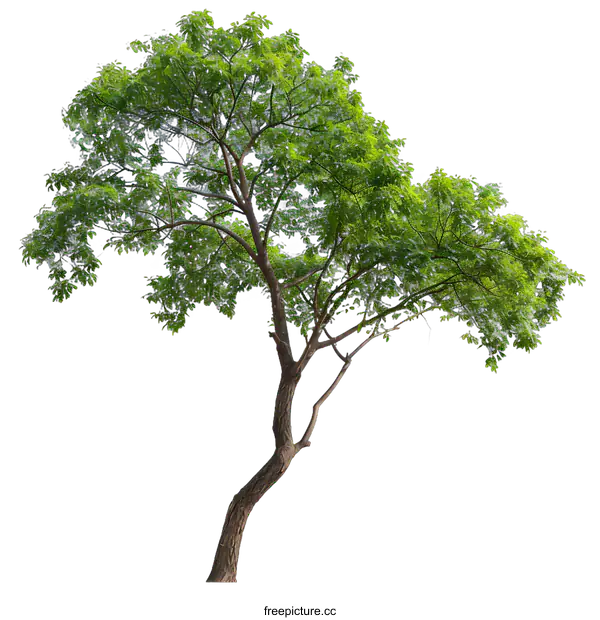 [Transparent Background PNG]Isolated Green Tree With White Background