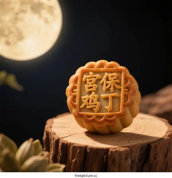 Mid Autumn Festival mooncake with Gongbao chicken pattern