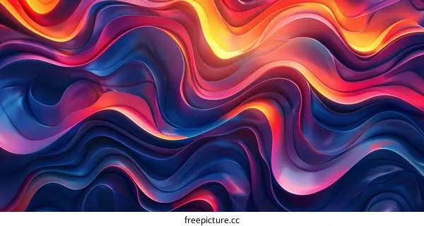 Abstract Colorful Wavy Background