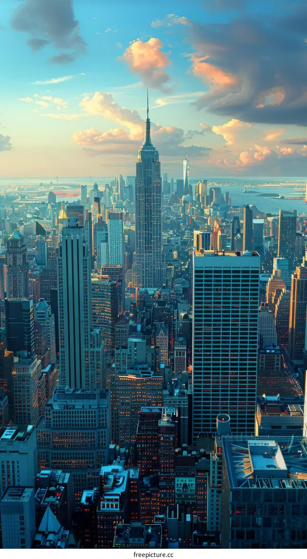 New York City Skyline at Sunset