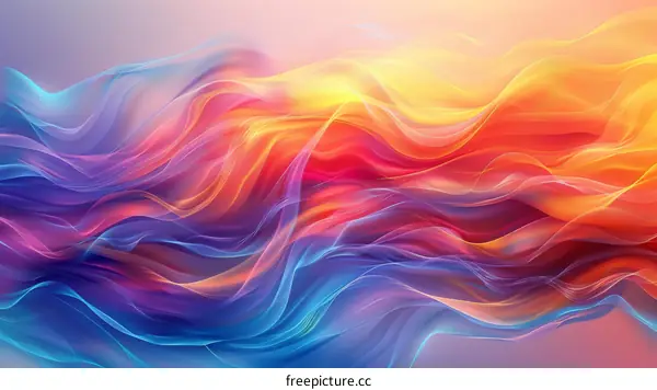 Abstract Colorful Flowing Lines