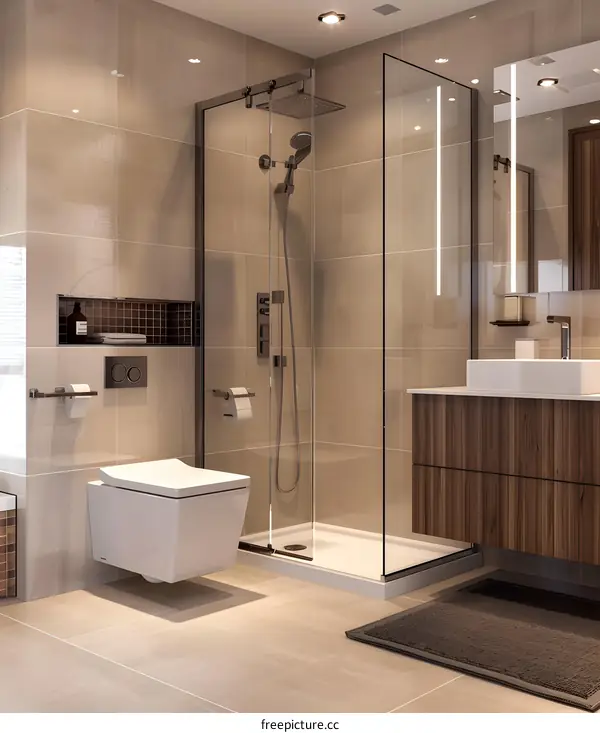 A modern bathroom