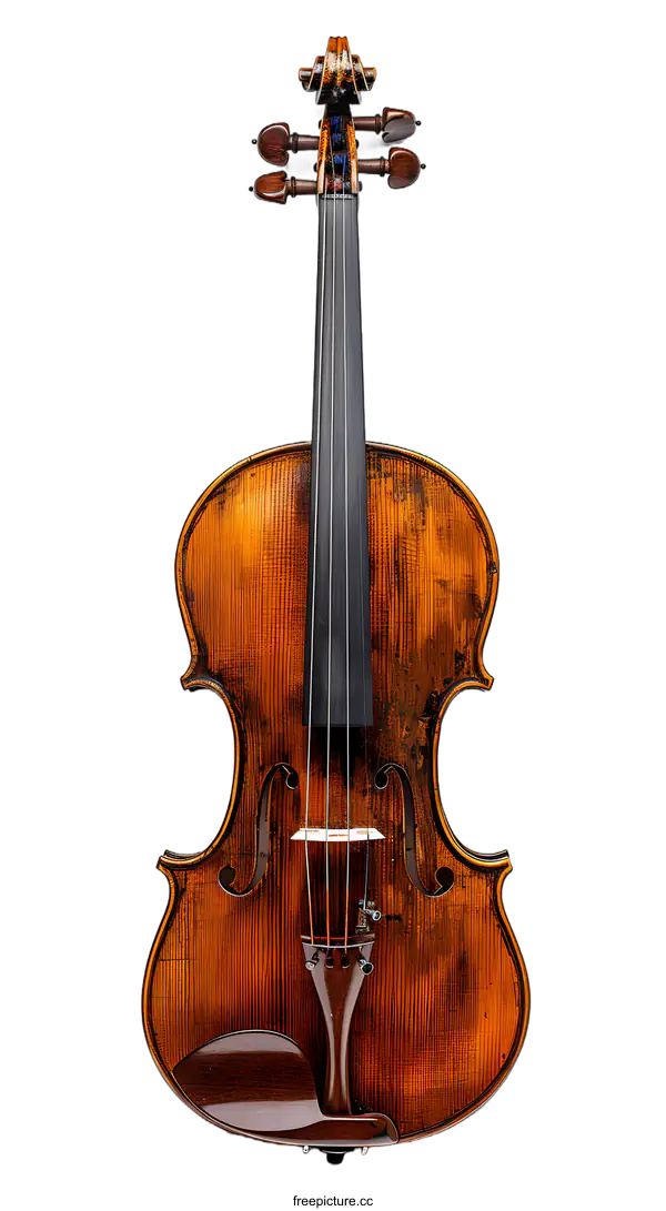 [Transparent Background PNG]A violin isolated on a white background