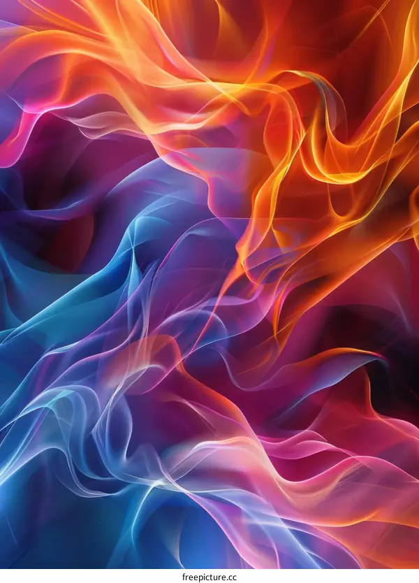 Dynamic Flame Painting with Vibrant Brushstrokes