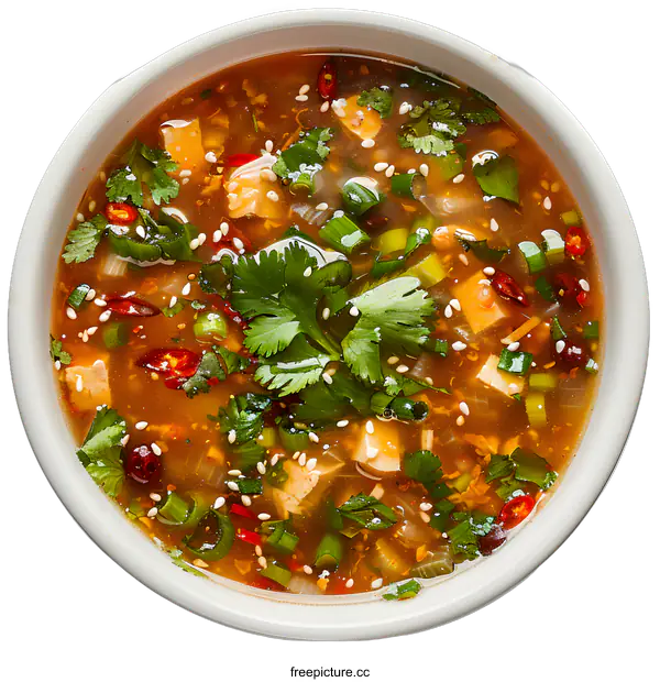 [Transparent Background PNG]A bowl of delicious tom yum soup