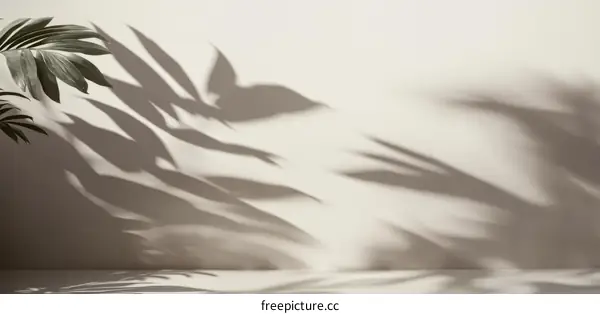 Shadow Play on a Beige Wall