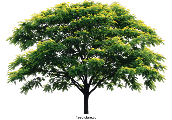 [Transparent Background PNG]Full Isolated Lush Green Tree with Vivid Foliage
