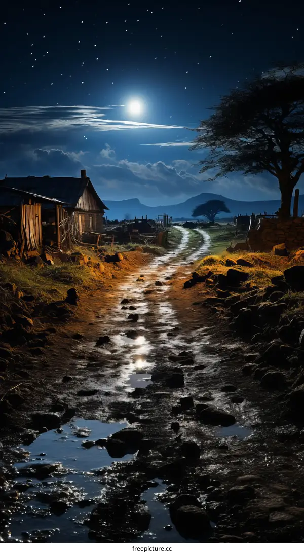 The moonlit path