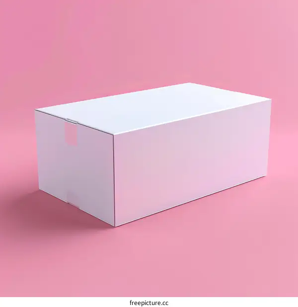 white box on pink background