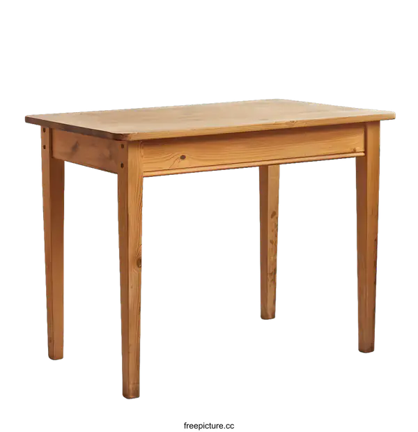 [Transparent Background PNG]Wooden Table with Simple Design