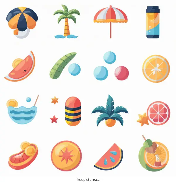 A Collection of Summer-Themed Objects