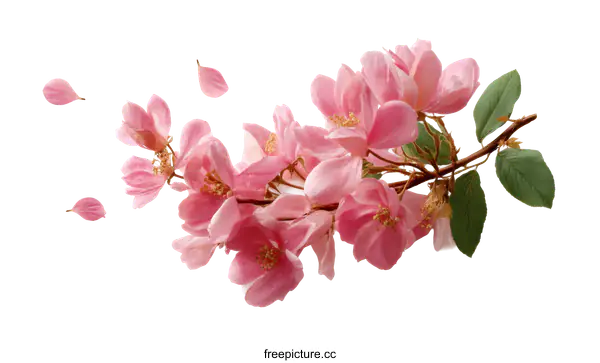 [Transparent Background PNG]Delicate Pink Flowers in Full Bloom