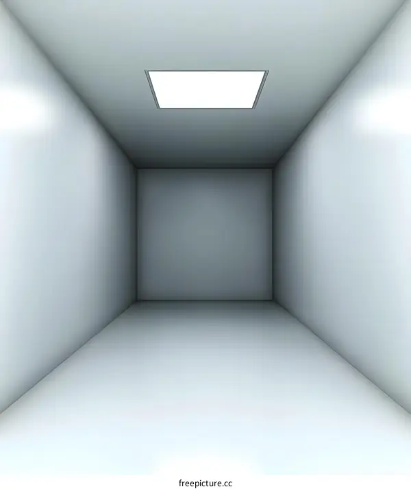 Empty White Room With Light