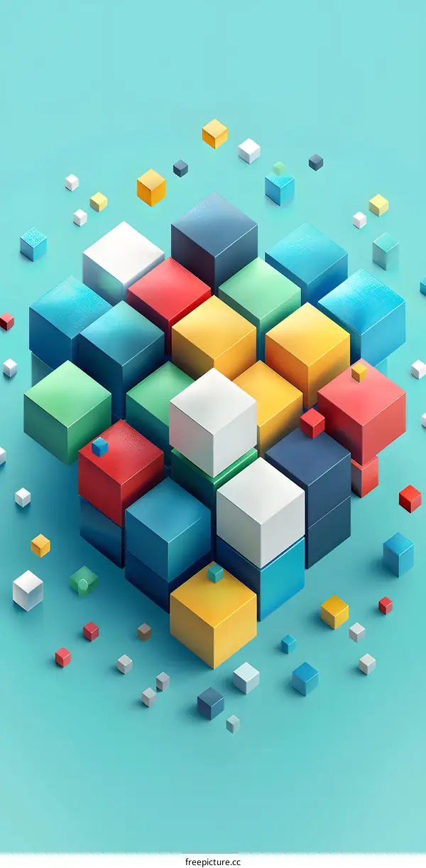 Colorful 3D Cubes