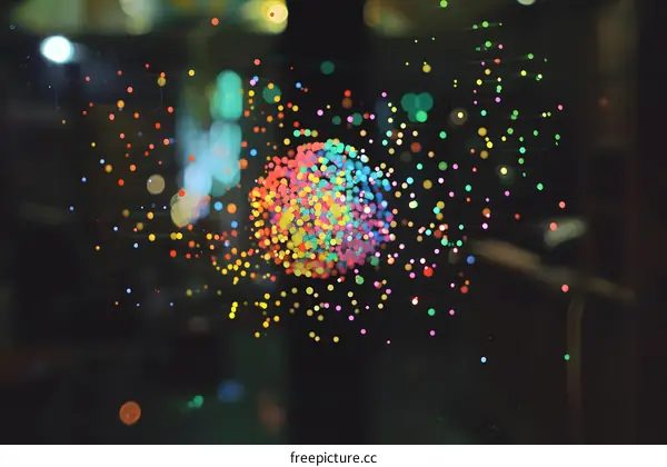 Abstract Colorful Bokeh Lights Background