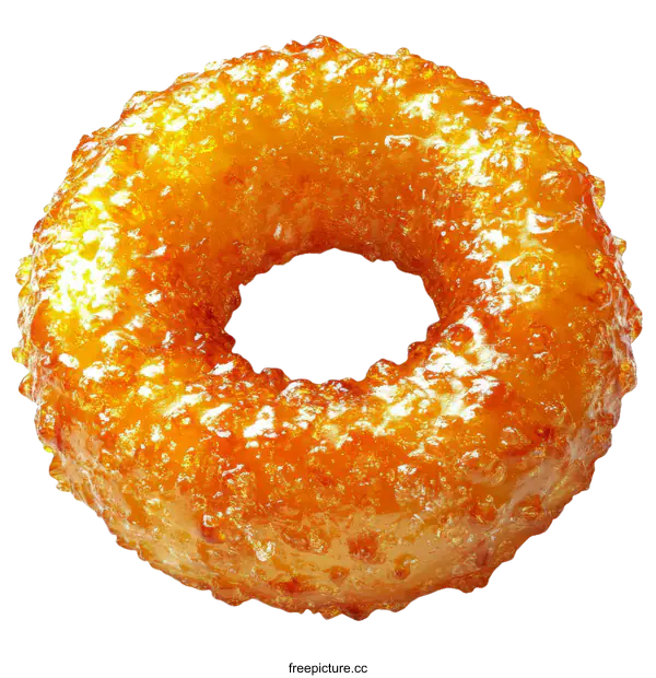 [Transparent Background PNG]Delicious Sugary Glazed Donut