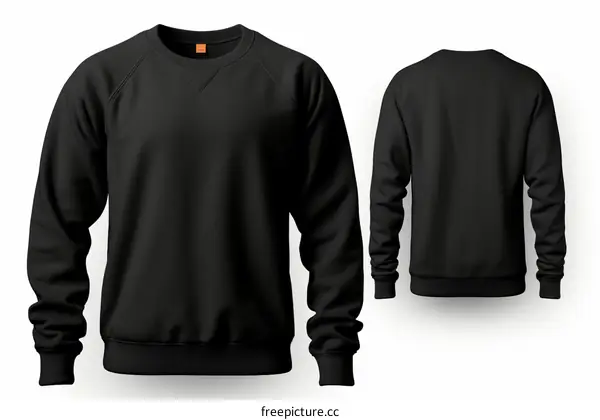 Black sweatshirt front and back