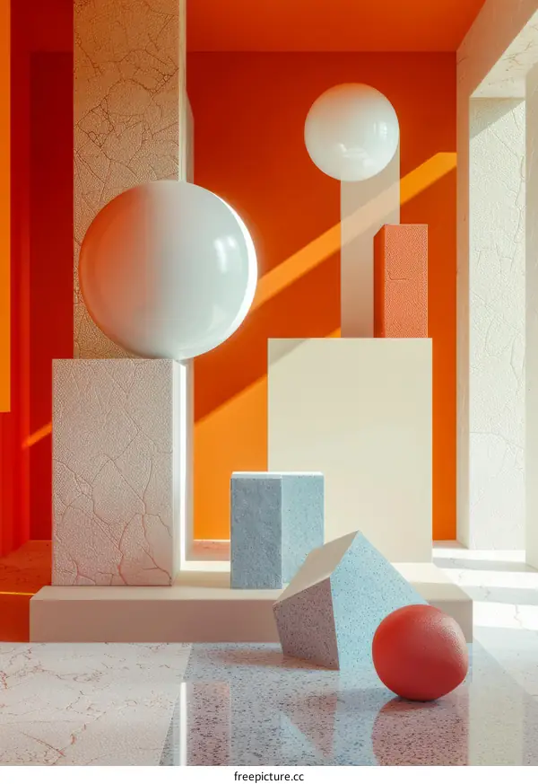 3D Rendering of Geometric Shapes in a Room
