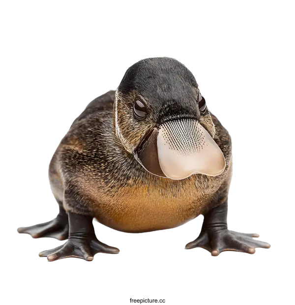 [Transparent Background PNG]Close Up of a Platypus Looking at the Camera