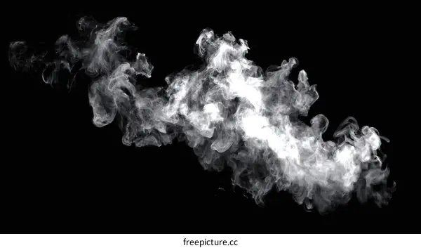 Abstract Smoke Design on Black Background