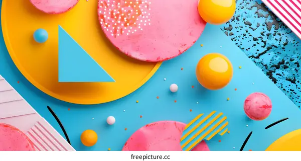 Abstract Background with Geometric Shapes and Colors