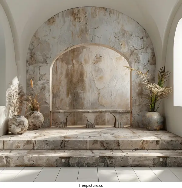 Rustic Stone Archway Interior Design