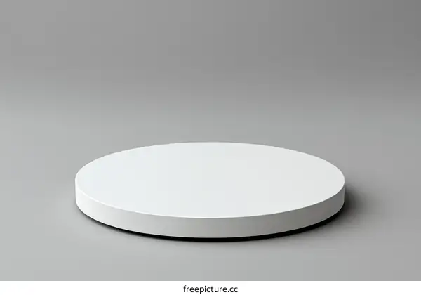 Blank White Round Stage Display