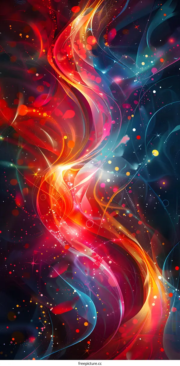 Abstract Colorful Swirling Background