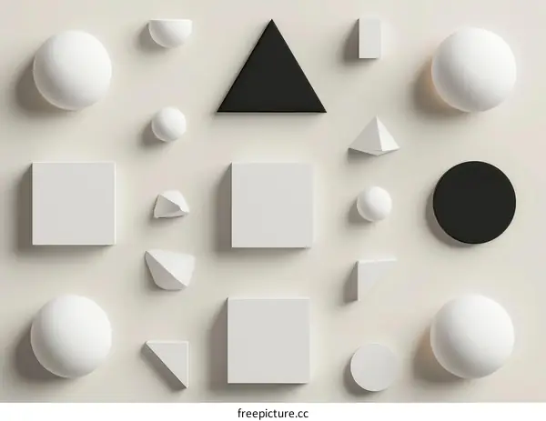 3D geometric shapes composition