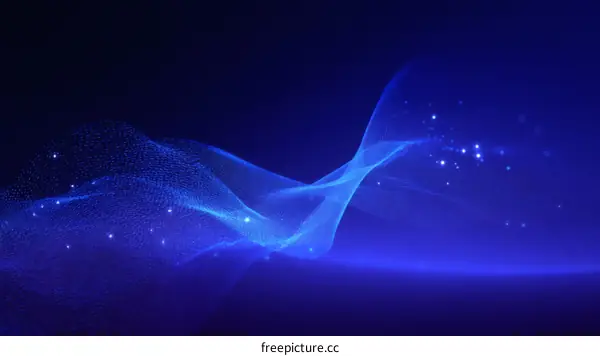 Abstract Blue Digital Wave Background Design