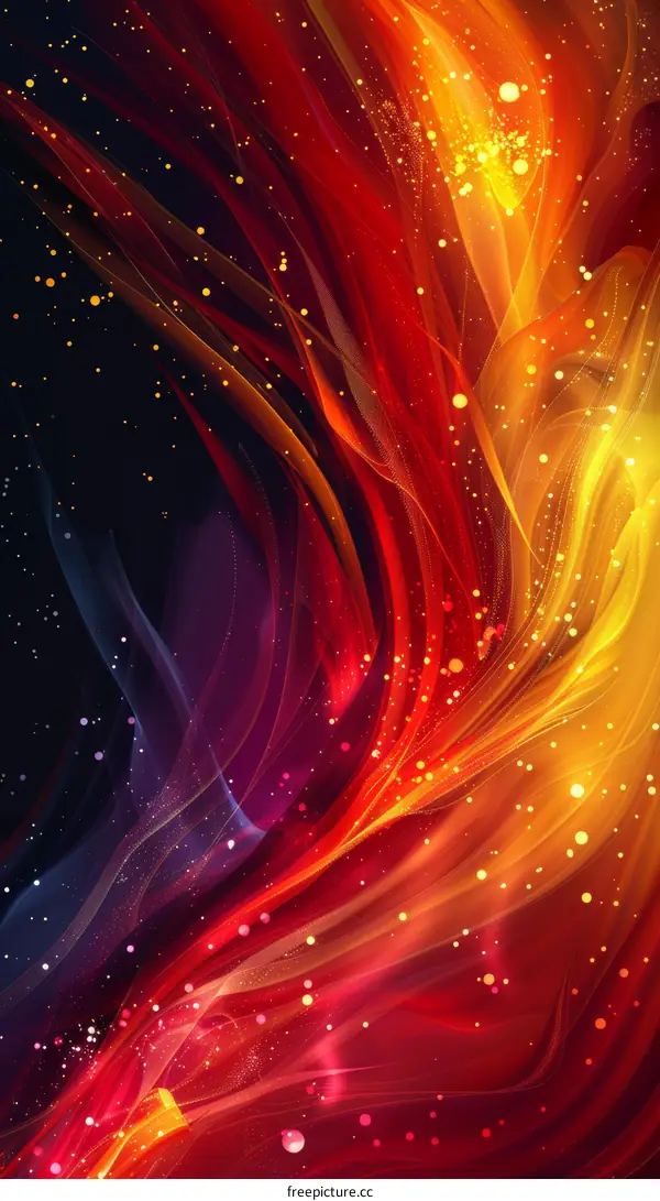 Abstract Fire Flow Art Design