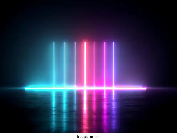 Neon Light Abstract Scene Design