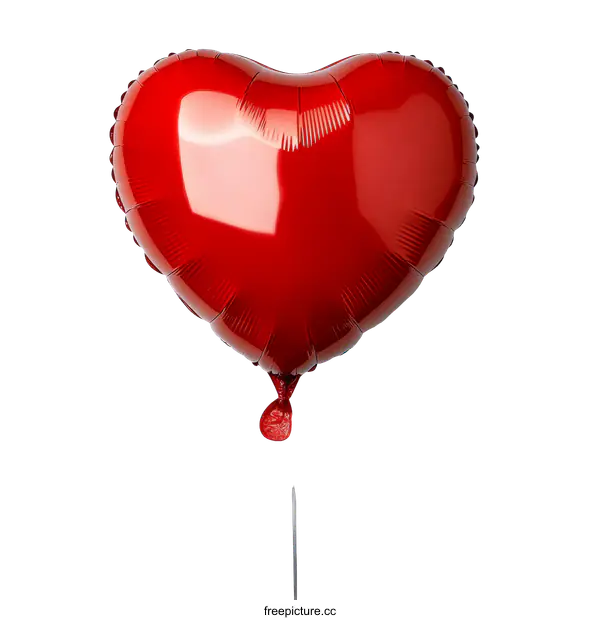 [Transparent Background PNG]Red Heart Shape Foil Balloon
