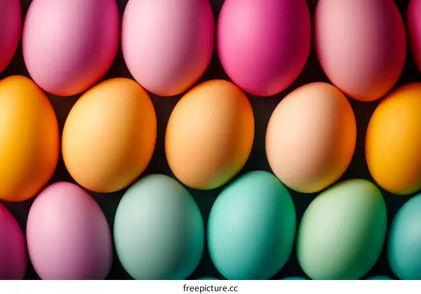 Colorful Easter Eggs Background Design