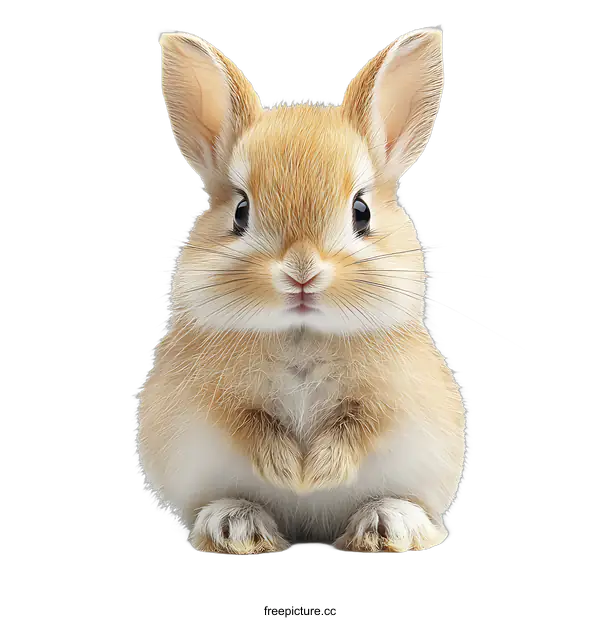 [Transparent Background PNG]Cute Baby Rabbit Close Up Portrait