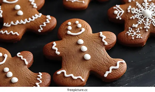 Close-up of Christmas Gingerbread Cookies