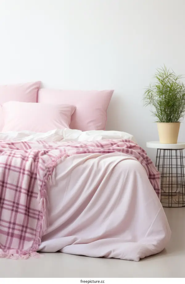 Simple and Comfortable Pink Bedding