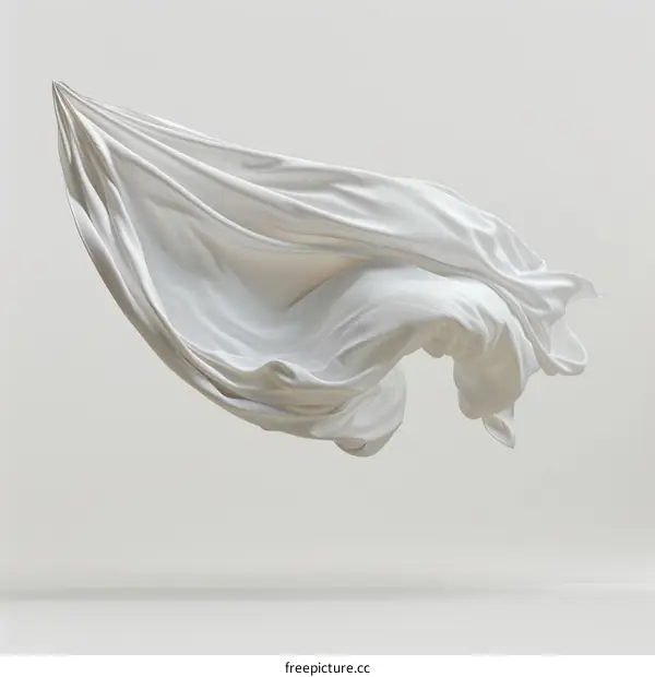 White flowing silk cloth