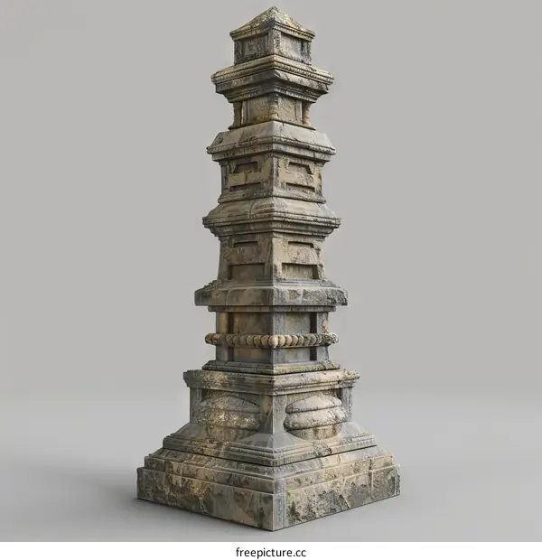 Ancient Stone Pagoda  Architectural Structure