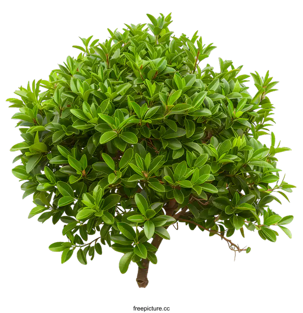 [Transparent Background PNG]Green Bush Isolated on White Background