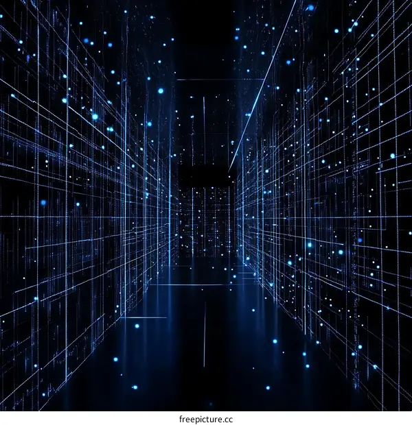 Digital Cityscape Abstract Illustration