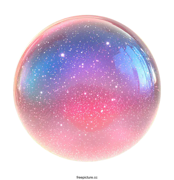 [Transparent Background PNG]Abstract Colorful Sparkling Sphere