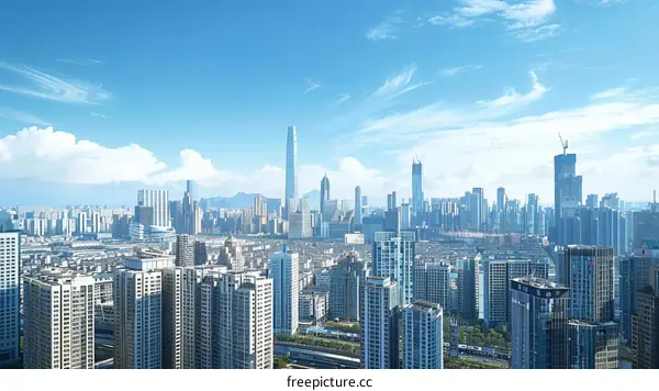 A cityscape of Shenzhen, China.